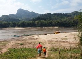 Bank of the Mekong close to Luang Prabang, Northern-Laos