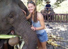 Touch, feel, feed elephants in Luang Prabang
