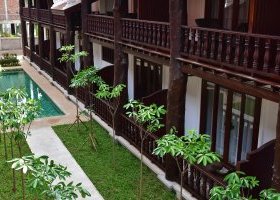 Tropical garden around the swimmingpool